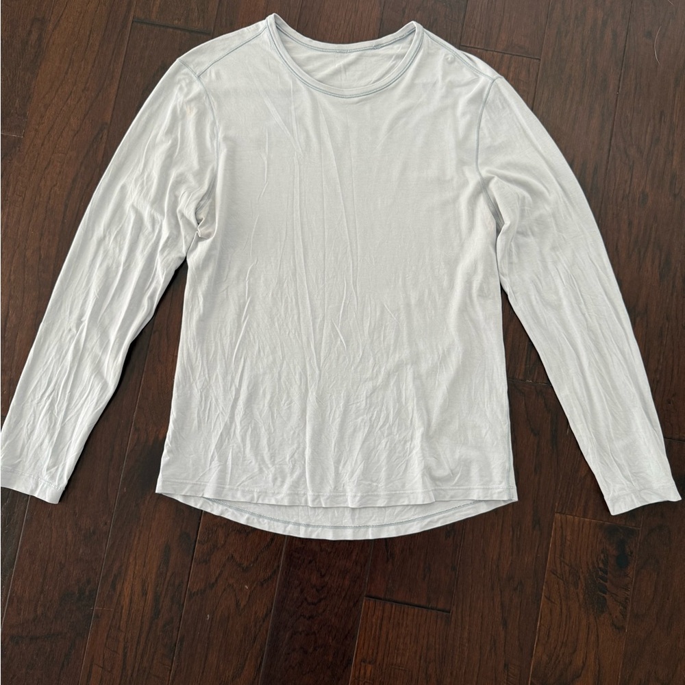 Lululemon 5 Year Basic Long Sleeve Grey Lightweight Shirt Size L Large
